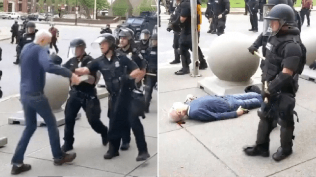 TT Trump nghi canh sat bi gai bay trong vu day nga cu ong 75 tuoi hinh anh