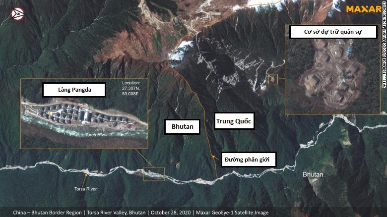 Anh ve tinh he lo lang la 'moc len' o bien gioi Trung Quoc - Bhutan hinh anh