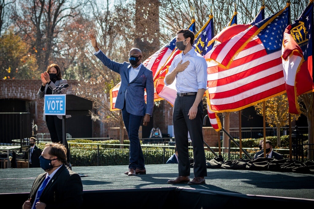 Cac ung vien thuong nghi si o Georgia huy dong so tien ky luc hinh anh