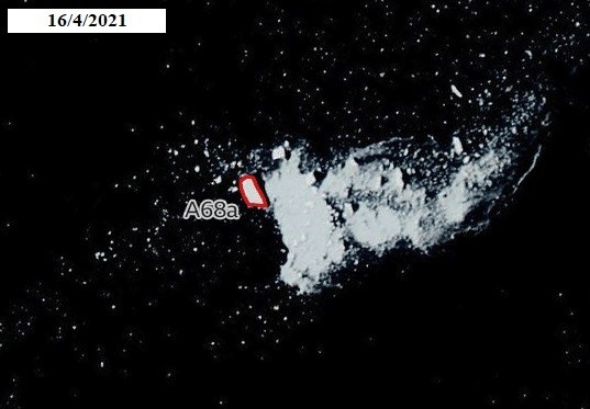 Anh ve tinh cho thay nui bang troi lon nhat the gioi bien mat hinh anh