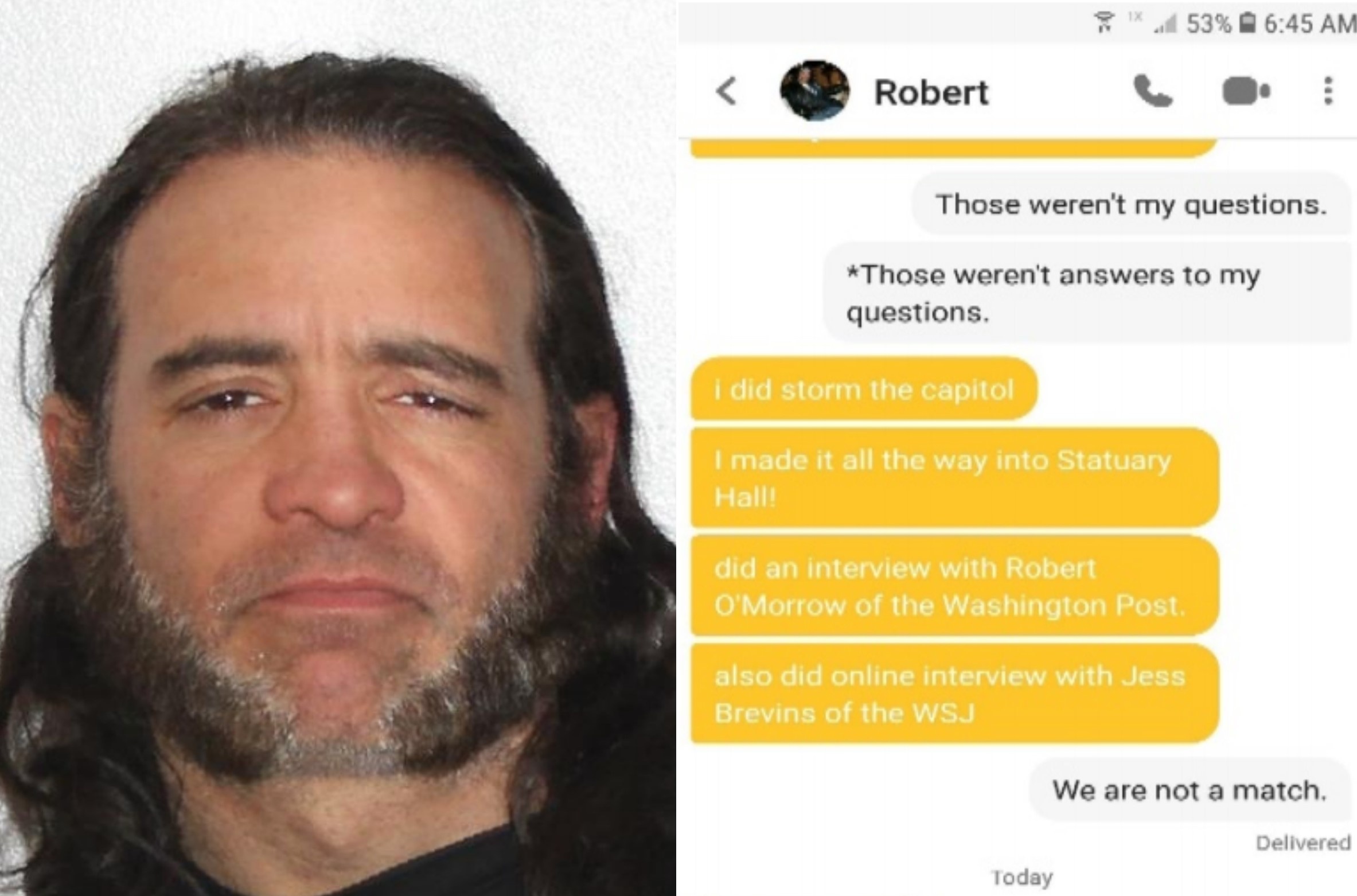 Nguoi tan cong dien Capitol bi bat vi khoe chien tich tren app hen ho hinh anh