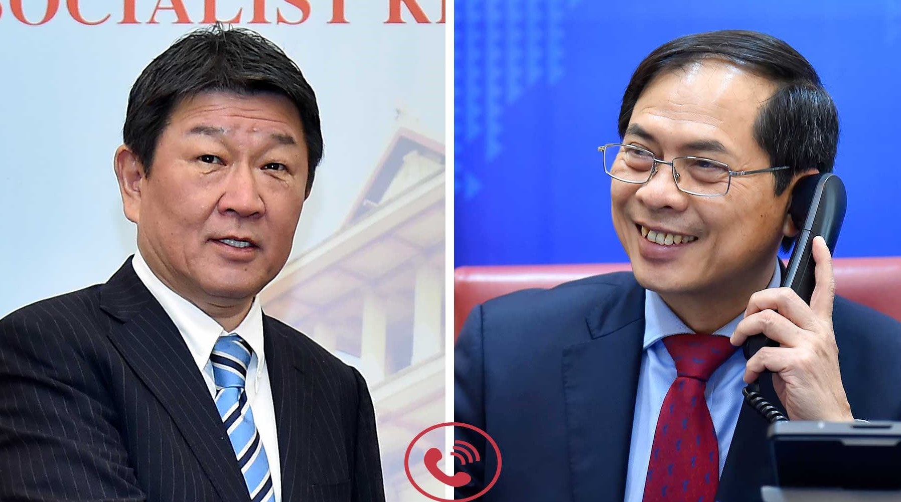 Bo truong Bui Thanh Son dien dam cung ngoai truong Nhat Ban hinh anh