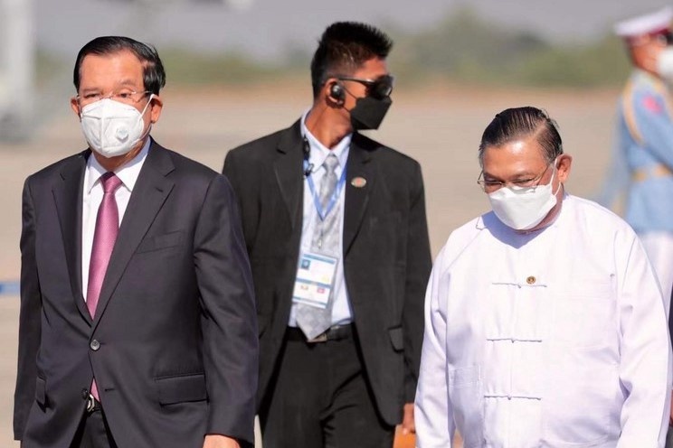 ASEAN hoan hop ngoai truong sau khi ong Hun Sen tham Myanmar hinh anh