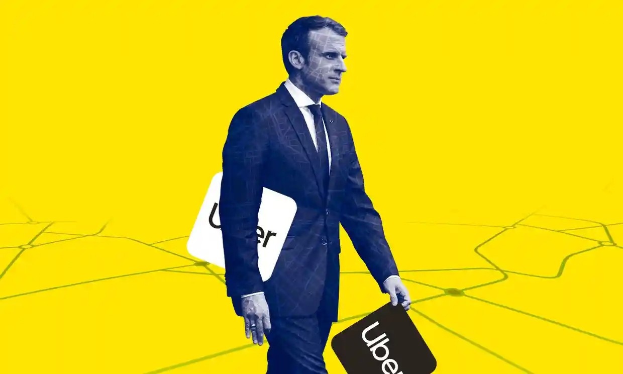 Ho so chan dong he lo ong Macron 'di dem' voi Uber hinh anh