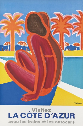 Cô gái lưng trần trong poster quảng cáo của tác giả Bernard Villemot (1911-1989)