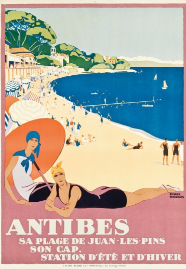 Poster của tác giả Roger Broders (1883-1953) có phần kín đáo hơn, nhưng vẫn nhấn mạnh vào vòng 3 gợi cảm.