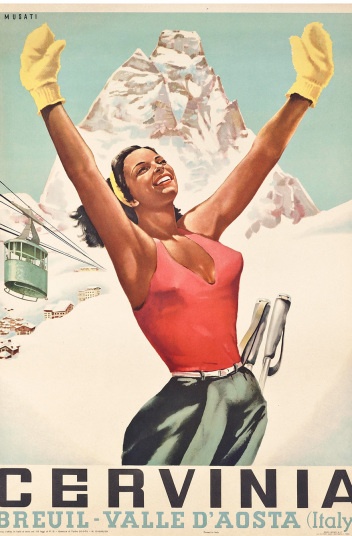 Cô gái khoe vòng 1 nhạy cảm trong một quảng cáo của Italy. Tác giả: Arnaldo Musati (1916-1988)