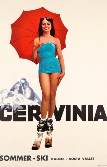 Quảng cáo khu trượt tuyết nhưng vẫn vô cùng gợi cảm. Tác giả: Armando Testa (1917-1992)