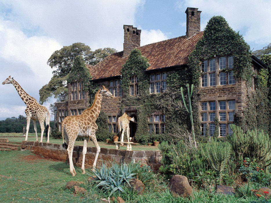 Giraffe Manor, Nairobi, Kenya: Khách sạn bí ẩn bên ngoài Nairobi này cho phép bạn đến gần với loài hươu cao cổ Rothschild. Khách sạn có 6 phòng ngủ, tại đây du khách có cơ hội ăn sáng cùng 8 chú hươu cao cổ. Lợi nhuận của khách sạn được dùng để ủng hộ quỹ Động vật hoang dã nguy hiểm châu Phi.