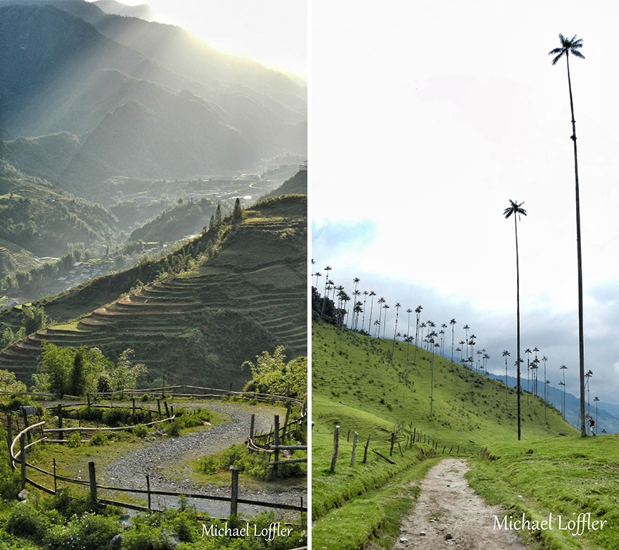 Michael Loffer dành 3 năm du lịch khắp thế giới để chống lại căn bệnh trầm cảm, một trong những địa danh mà anh yêu thích là Sapa, Việt Nam (ảnh trái)..