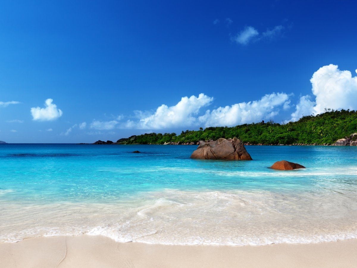 6. Anse Lazio, đảo Praslin, Seychelles: Làn nước trong vắt của vùng biển Prasline đưa bãi biển Anse Lazio lọt vào vị trí thứ 6.