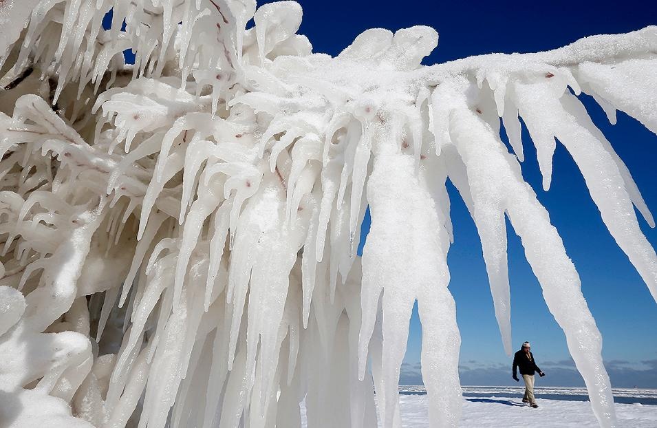Cảnh tượng ngoạn mục tại hồ Michigan ở Chicago.