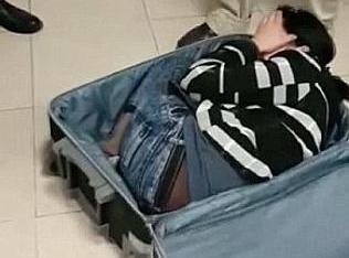 Cho nguoi trong vali, mang lau qua bien gioi hinh anh