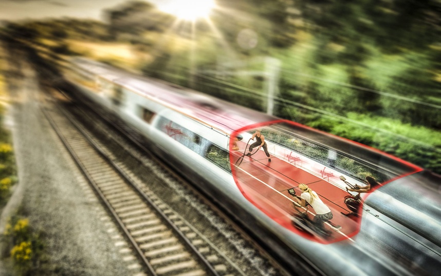 Hãng xe lửa Virgin thay ghế ngồi bằng xe đạp, máy chạy và hướng dẫn viên để biến tàu thành phòng gym di động.