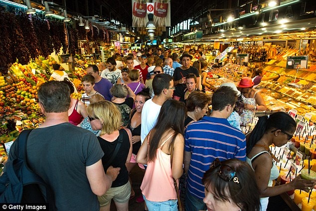 Khu chợ La Boqueria, Barcelona, Tây Ban Nha