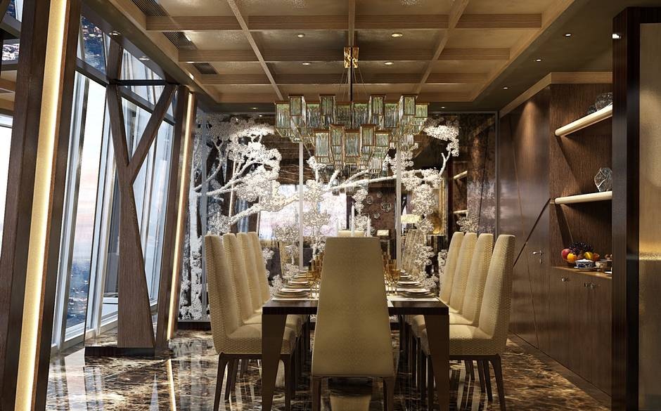 Trước khi ra ngoài khám phá London, bạn có thể yên tâm cất giữ trang sức quý giá trong két an toàn bằng da, được thiết kế nằm trong bàn làm việc. Tuy nhiên, nếu bạn không muốn ra ngoài, đầu bếp sẽ trổ tài nấu nướng ngay trong khu vực bếp thiết kế riêng của suite. Bạn sẽ thưởng thức bữa ăn ngon miệng ở phòng ăn riêng đẹp long lanh.