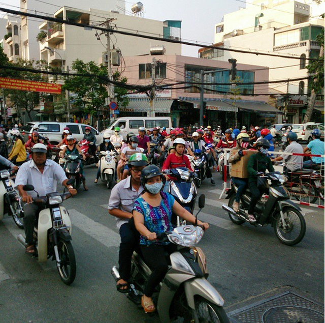 Giờ cao điểm khiến thành phố này trở thành một cảnh quan để chiêm ngưỡng.