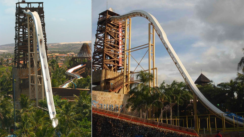 Insano, Beach Park, Fortaleza, Brazil: Máng trượt cao 41 m, vận tốc lên tới 104,6 km/h và chỉ mất 4 giây để hoàn thành đường trượt theo phương thẳng đứng. Insano từng giữ kỷ lục Guinness là đường trượt cao nhất thế giới với độ cao tương đương một tòa nhà 15 tầng.