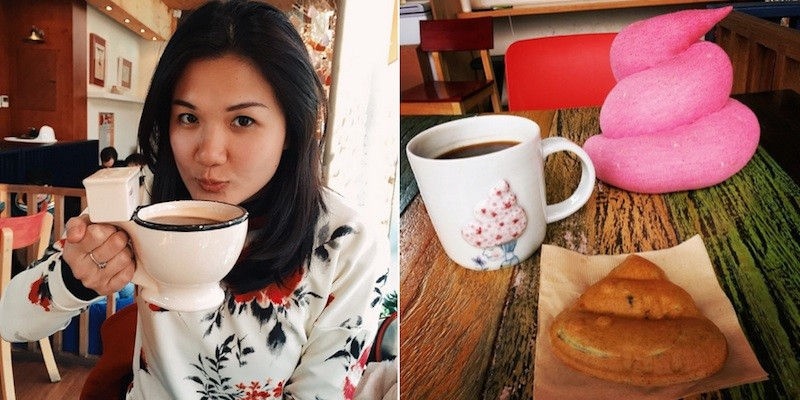 Quán cà phê mang tên Poop Café ở Hàn Quốc bề ngoài trông như một quán bình thường, nhưng bên trong, toàn bộ đồ đều mang chủ đề “chất thải” của con người.