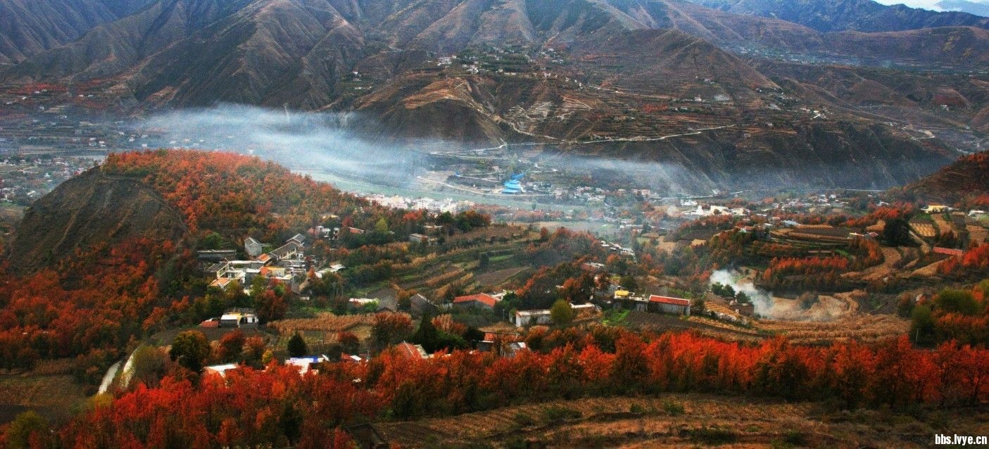 Miyaluo, Tứ Xuyên. Đây là khu vực  có diện tích cảnh quan lá phong đỏ lớn nhất Trung Quốc. Tổng diện tích của các điểm danh lam thắng cảnh là 3.688 km2. Ảnh: Lvye