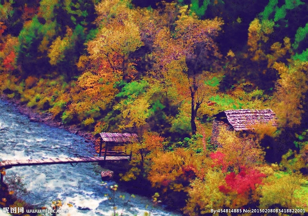 Miyaluo có khung cảnh tuyệt đẹp với núi tuyết, suối nước nóng, rừng cây lá đỏ. Ảnh: Nipic