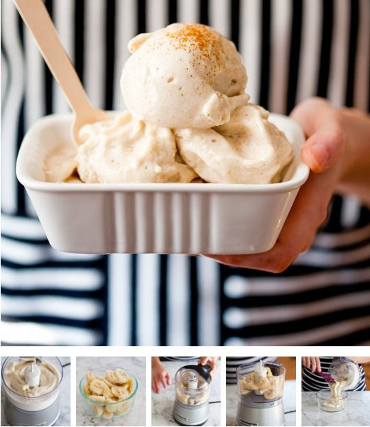 Làm kem chuối bằng máy sinh tố. Ảnh: thekitchn