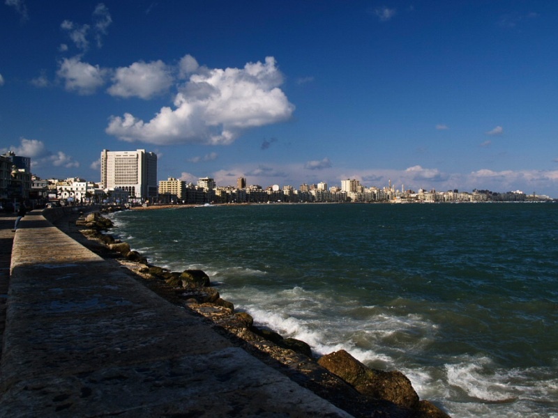 Vịnh Alexandria, Ai Cập, nơi sẽ xây dựng Bảo tàng Alexandria dưới biển. Ảnh: WikiCommons/UNESCO