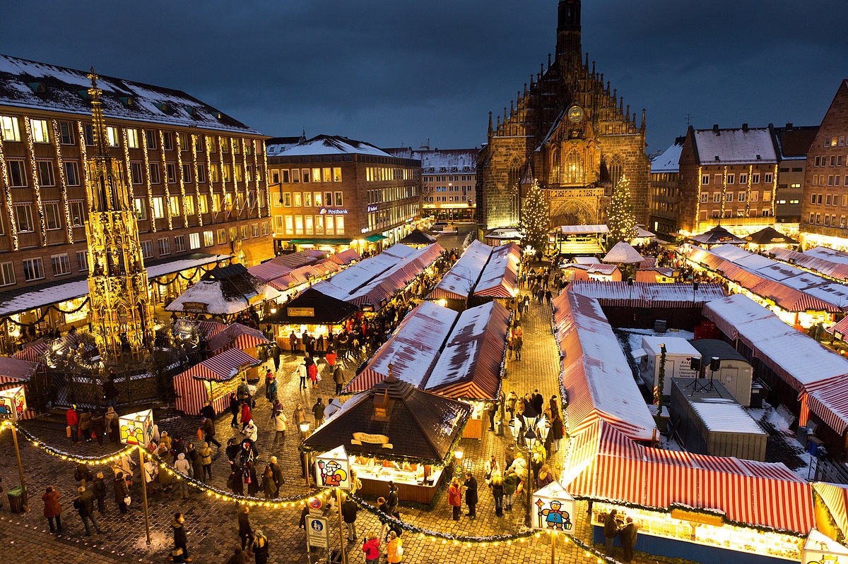 Chợ Giáng sinh ở Nuremberg, Đức. Ảnh: Frankentourismus.