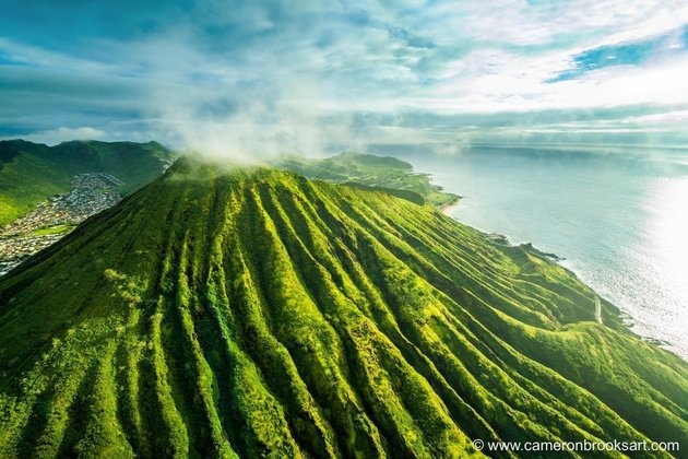Quan dao Hawaii nhin tu tren may hinh anh