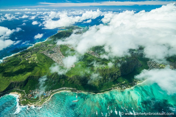 Phía đông Oahu ở độ cao 1500 m.