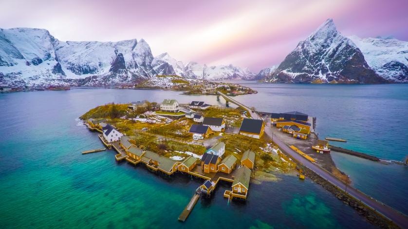 Toàn cảnh Sakrisøya, Na Uy. Ảnh: Daniel Haussmann.