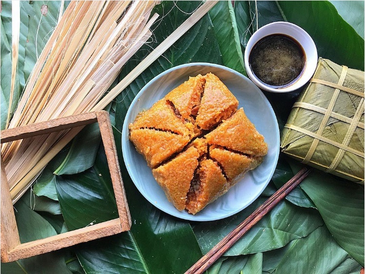 Nhung kieu banh chung doc dao dip Tet co truyen hinh anh