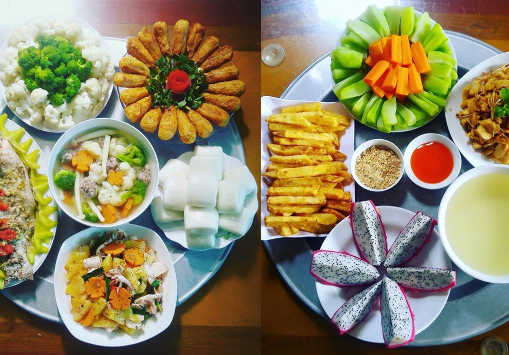 Tham khao mam com chieu day du dinh duong cho ngay thi cuoi 'trot lot' hinh anh