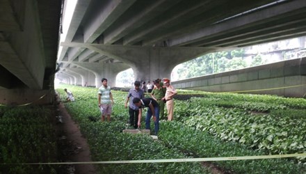 công an đã có mặt tại hiện trường xảy ra vụ việc. Ảnh: Thanh Hà