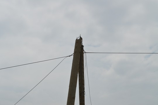 Gio loc thoi gay hang loat tru dien trung ap hinh anh