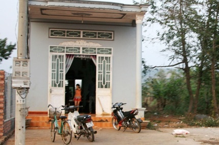 Ngôi nhà mới xây của vợ chồng anh Hải.