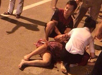 Phan no ‘xe dien’ keo le thai phu 50 m roi bo chay hinh anh