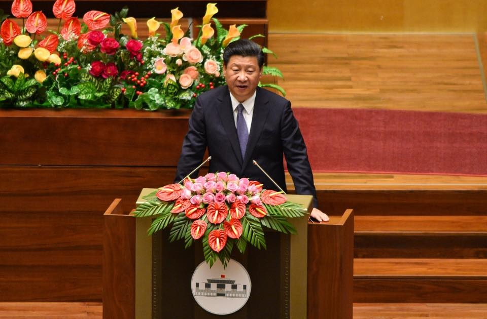 Tổng bí thư, Chủ tịch Tập Cận Bình phát biểu trước Quốc hội Việt Nam. Ảnh: Nguyễn Hưng.