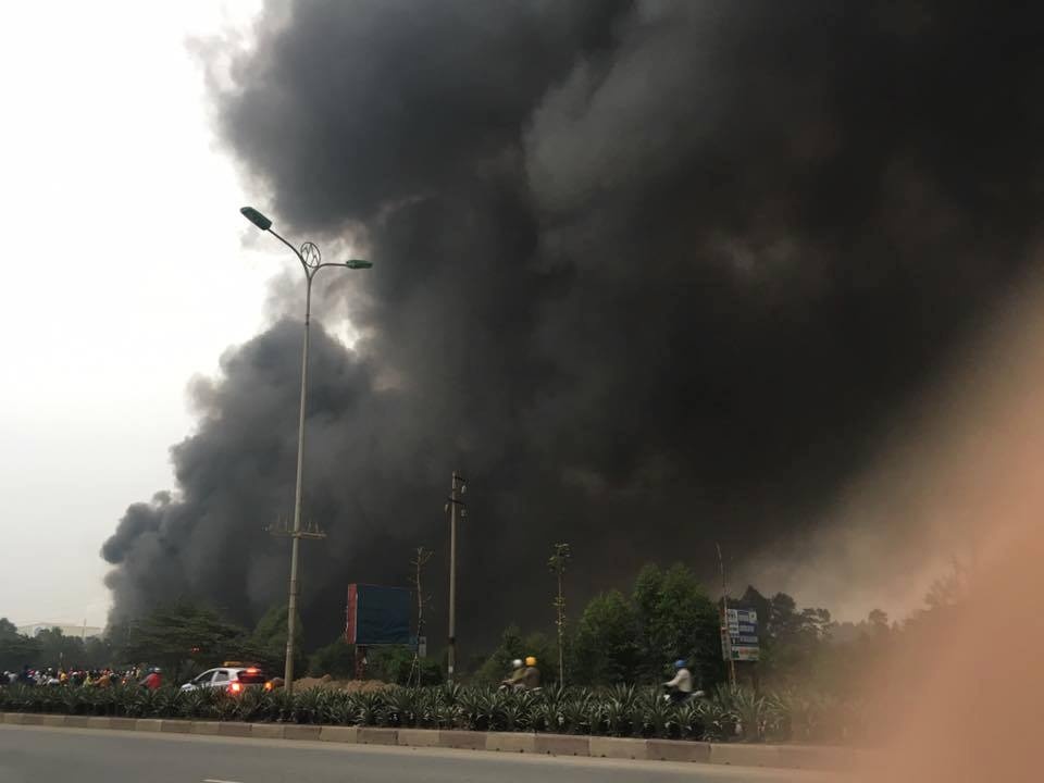 cháy nhà máy Viglacera ảnh 2 chay nha may Viglacera anh 2