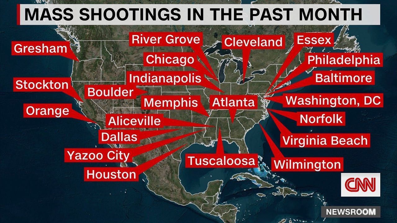 Nuoc My co 45 vu xa sung hang loat trong mot thang hinh anh