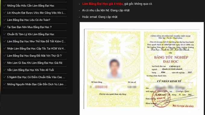 Bang dai hoc gia, tien mat tat mang hinh anh