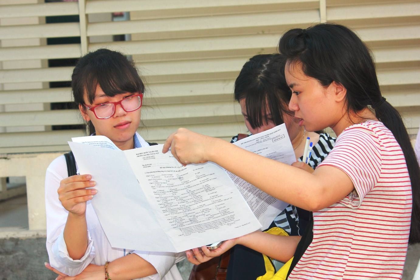 Thi sinh thoai mai voi de thi trac nghiem Tieng Anh hinh anh