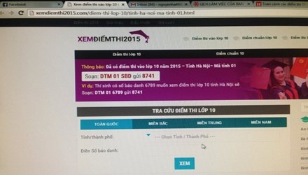 Mat tien oan vi tra cuu diem thi hinh anh