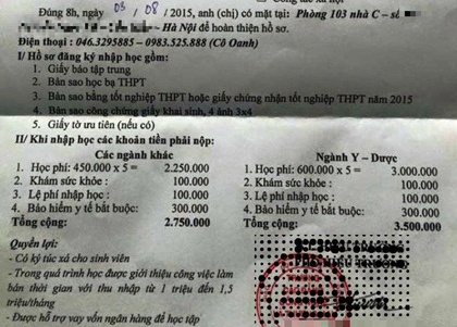 Hoc sinh nhan giay bao trung tuyen du chua co diem thi hinh anh