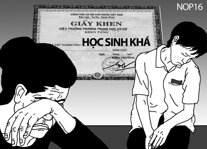 To giay khen loai kha duy nhat cua em toi hinh anh