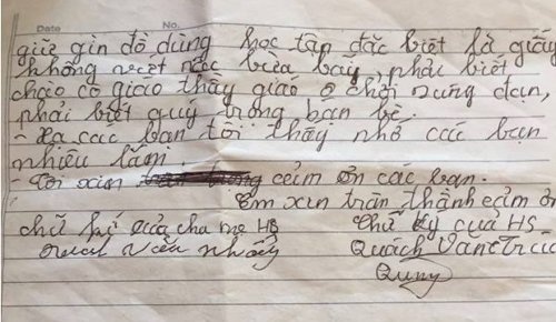 Nam sinh lop 7 xin nghi hoc vi nha het gao hinh anh