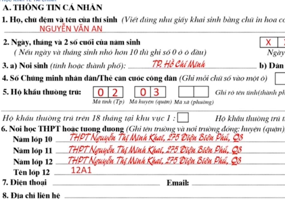 Huong dan lam ho so thi dai hoc nam 2017 hinh anh