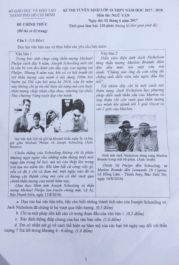 Thi Lop 10 o Sai Gon anh 1