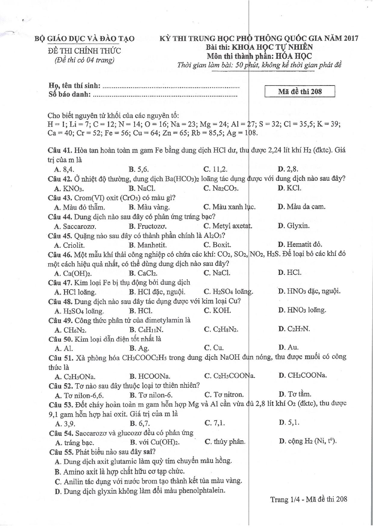 de thi hoa thpt quoc gia 2017 anh 1