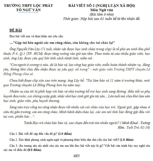 Học sinh chào bác bảo vệ ảnh 1 Hoc sinh chao bac bao ve anh 1